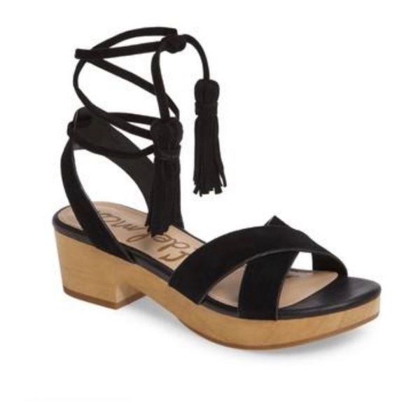 Sam Edelman Jenna Ankle Wrap Sandal Black 90’s 9 - Picture 10 of 10